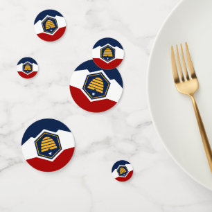 Tafelconfetti met vlag van de staat Utah, VS Confetti