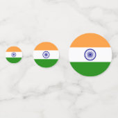 Tafelconfetti met vlag van India Confetti (Achterkanten)