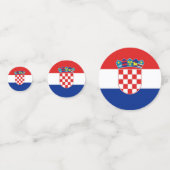Tafelconfetti met vlag van Kroatië Confetti (Achterkanten)