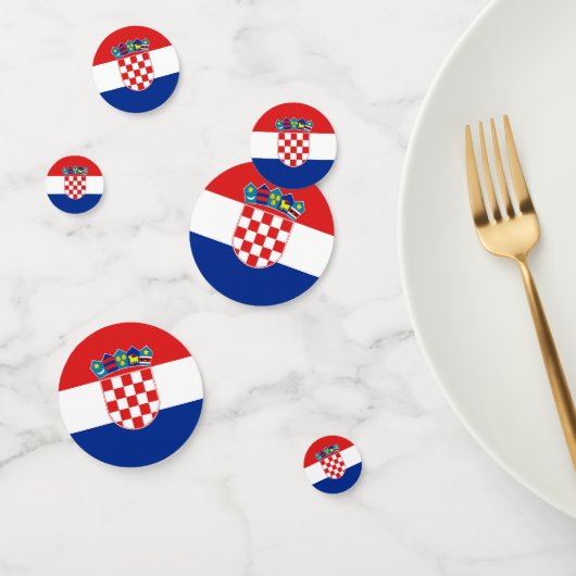 Tafelconfetti met vlag van Kroatië Confetti (Groep)