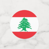 Tafelconfetti met vlag van Libanon Confetti (Kleine voorkant)