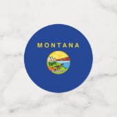 Tafelconfetti met vlag van Montana Confetti (Kleine voorkant)
