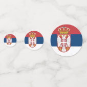 Tafelconfetti met vlag van Servië Confetti (Achterkanten)