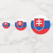 Tafelconfetti met vlag van Slowakije Confetti (Achterkanten)