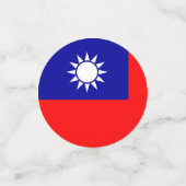 Tafelconfetti met vlag van Taiwan Confetti (Kleine voorkant)