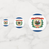 Tafelconfetti met vlag van West Virginia Confetti (Voorkanten)