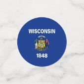 Tafelconfetti met vlag van Wisconsin Confetti (Kleine voorkant)