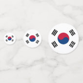 Tafelconfetti met vlag van Zuid-Korea Confetti (Achterkanten)