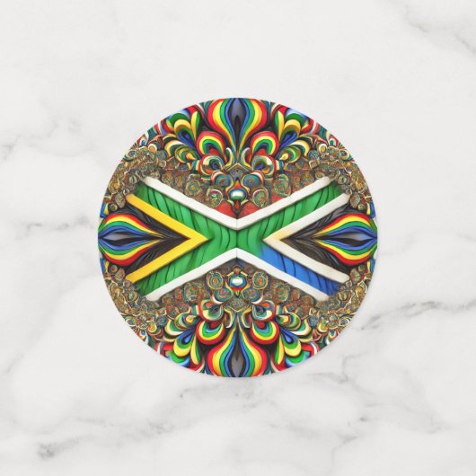 Tafelconfetti met Zuid-Afrikaanse kleuren Confetti (Kleine voorkant)