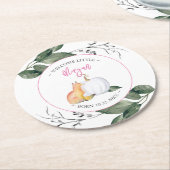 Tafeldecoraties Herfst Baby shower Ronde Kartonnen Onderzetter (Gebogen)