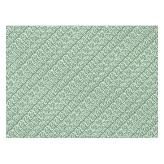 Tafeldoek met groene en witte loof print tafelkleed (Voorkant (Horizontaal))