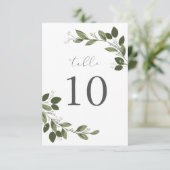 Tafelkaart met blozende takjes kaart (Staand voorkant)