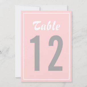 Tafelkaart met roze en grijze scheepvaartnummers I Kaart