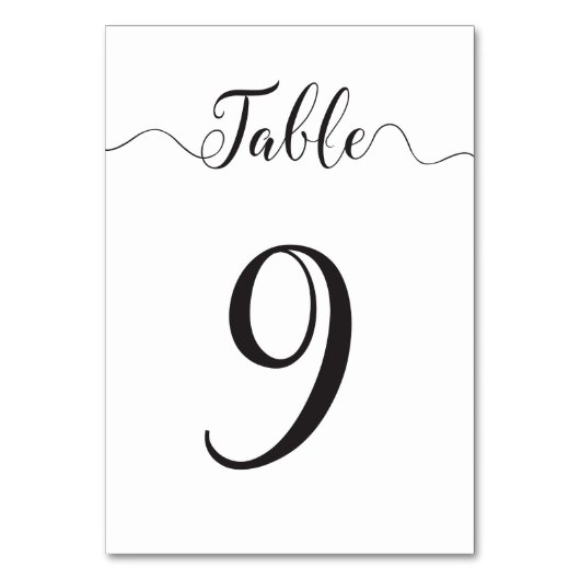 Tafelkaart Trouwtafel Nummer 9 Kaart (Voorkant)