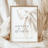 Tafelkaart voor bruidsdouche met advies & wensen e poster