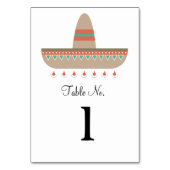 Tafelkaart voor fiesta of bruiloft kaart (Achterkant)