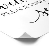 Tafelkaart voor kleine bruiloften (8 x 10) poster (Hoek)