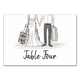 Tafelkaart voor stuurbruiloft kaart