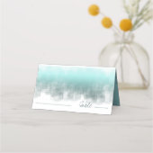 Tafelkaart Watercolor Reflections Teal ID774 (Voorkant)