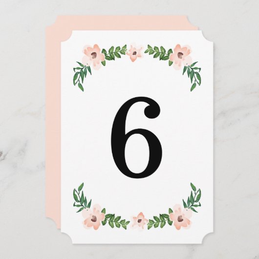 Tafelkaarten met Romantische Ranken Kaart (Voorkant / Achterkant)