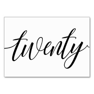 Tafelkaarten voor de bruiloft - Luxe typografie - Kaart