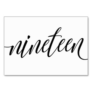 Tafelkaarten voor de bruiloft - Luxe typografie - Kaart