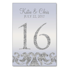 Tafelkaartjes Maaldennen Zilver Glitter Uitzicht-1 Kaart