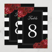 Tafelkaartjes met Zwarte en Witte Strepen Kaart (Voorkant / Achterkant)