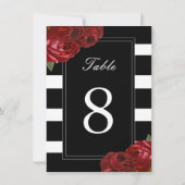 Tafelkaartjes met Zwarte en Witte Strepen Kaart (Achterkant)