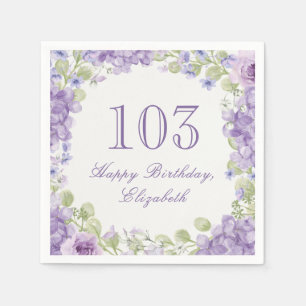 Tafelkleden voor 103e verjaardag Elegante paarse b Servet
