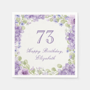 Tafelkleden voor de 73e verjaardag Elegante paarse Servet