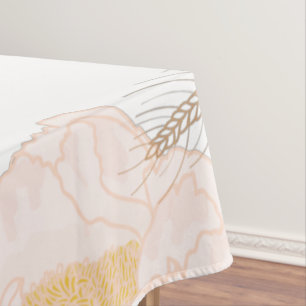 Tafelkleed Baby Roze Kosmos op Wit