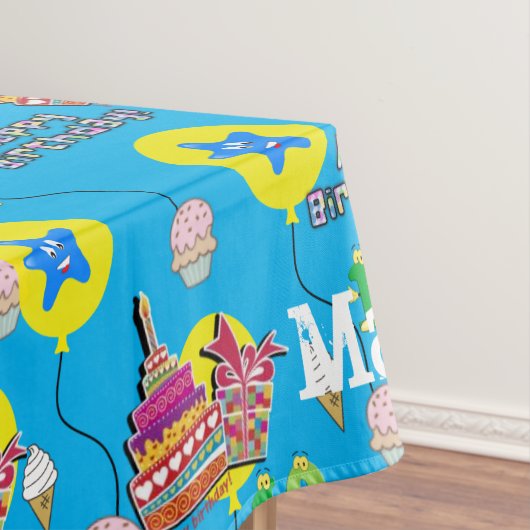 Tafelkleed, Gelukkige 10e Verjaardag, #10 Blauw Tafelkleed (Voorbeeld)