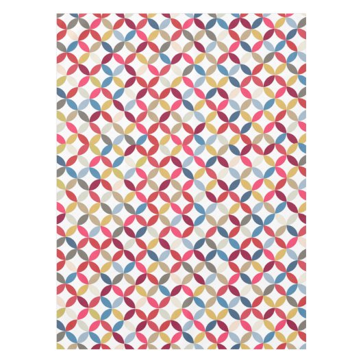 Tafelkleed herhalen cirkel gekleurde kwarten (Voorkant)