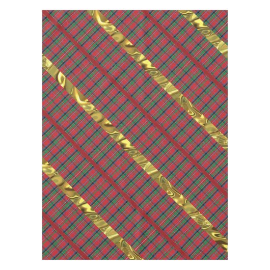 Tafelkleed Kerst Plaid Rood, Blauw Groen Plaid (Voorkant)