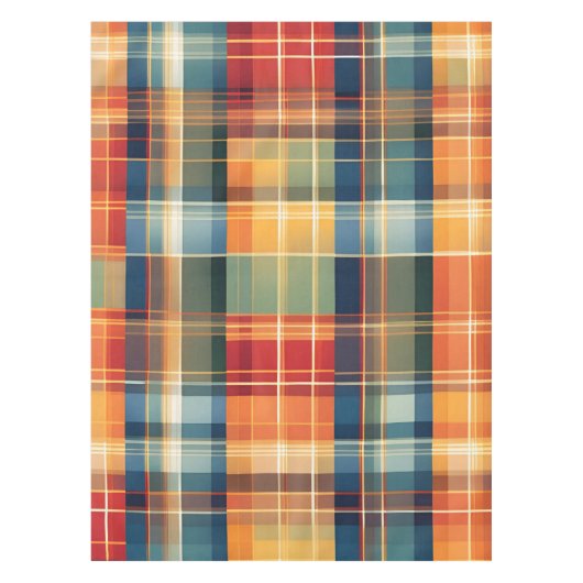 Tafelkleed Kleurrijke Herfst Thanksgiving Plaid Pr (Voorkant)