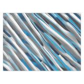 Tafelkleed met grijs, wit en blauw lijnpatroon (Voorkant (Horizontaal))