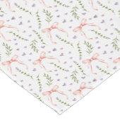 Tafelkleed met roze strikken (Hoek)