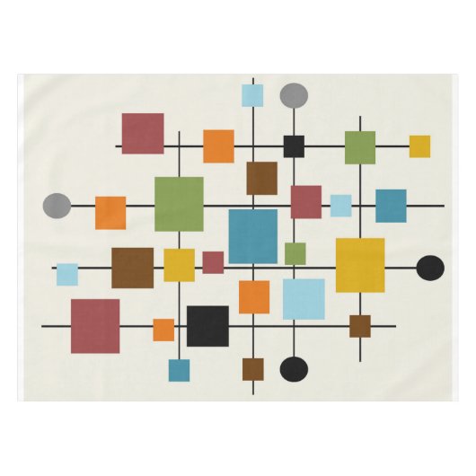 Tafelkleed | Moderne kunst uit het midden van de e (Voorkant (Horizontaal))