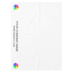 Tafelkleed voor beurs met aangepast logo wit