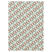 Tafelkleed, Vrolijk Kerstmis Groen Bogen Rood Tafelkleed (Voorkant)