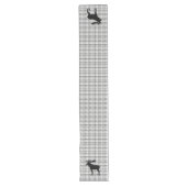 Tafelloper Grey Plaid & Moose (Voorkant)