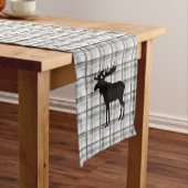 Tafelloper Grey Plaid & Moose (Voorbeeld)