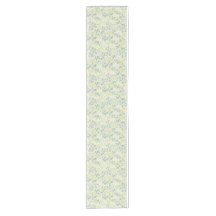 Tafelloper met waterverfprint lente teunisbloem en