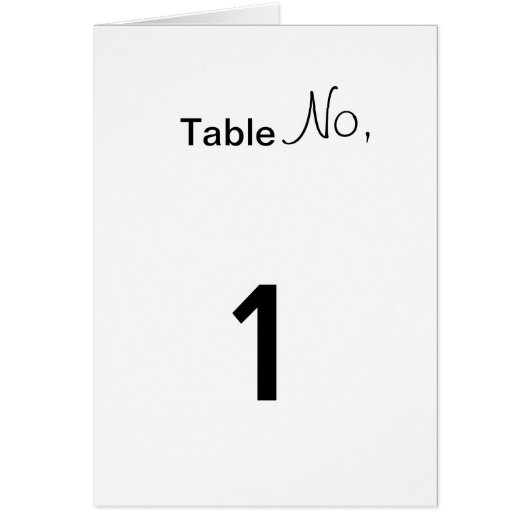 tafelnummer (Voorkant)