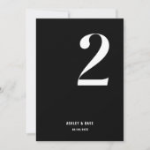 Tafelnummer 2 Vet Zwart Tafelnummer Bruiloft (Voorkant)