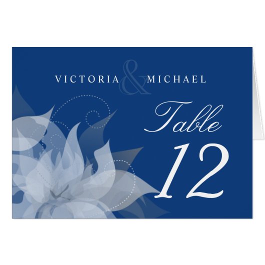 Tafelnummer Abstracte Floral Fold-over (Voorkant Horizontaal)