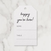 Tafelnummer Bagagelabel paar Initialen Modern Cadeaulabels (Achterkant)