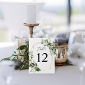 Tafelnummer 'Bladeren & Eucalyptus Goud'