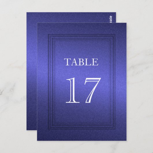 Tafelnummer Blauw Shimmer (Voorkant / Achterkant)